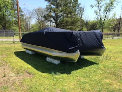 Heavy-Duty Pontoon Boat Covers Blue | Walk-Winn Plastic Co - pontoon boat storage cover, snow cover for pontoon boats, heavy duty pontoon boat cover, best pontoon boat cover, fitted pontoon boat covers